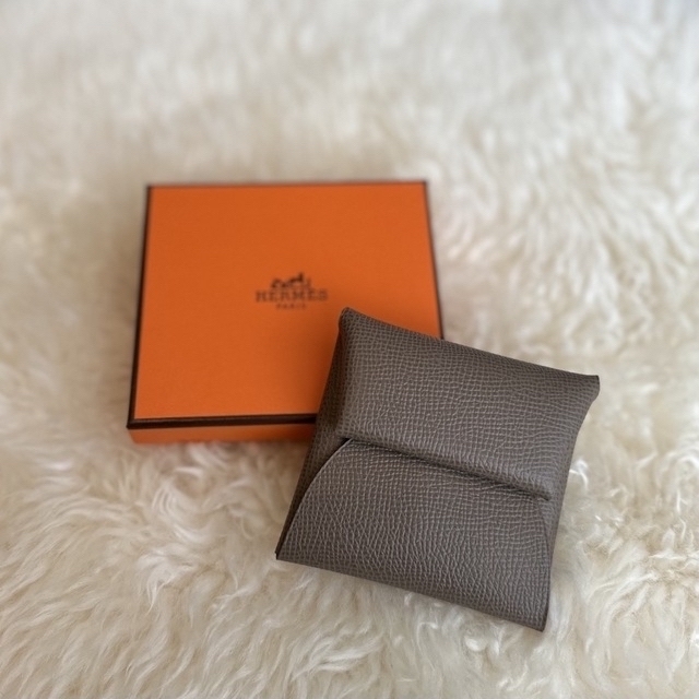 第一ネット Hermes - エトゥープ】 バスティアコインケース 【新品未