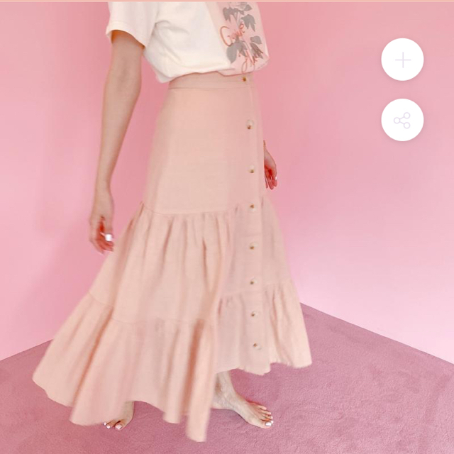 メゾンマーブル　ブラッシュリネンスカート レディースのスカート(ロングスカート)の商品写真