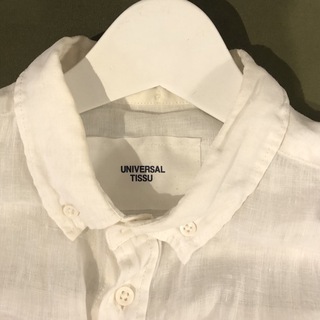 UNIVERSAL TISSU - リネンボタンダウンシャツの通販 by スワン's shop ...