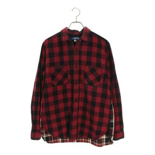 ジュンヤワタナベコムデギャルソン(JUNYA WATANABE COMME des GARCONS)のコムデギャルソンジュンヤワタナベマン  WH-B012 AD2021チェック柄切替長袖シャツ  メンズ S(シャツ)