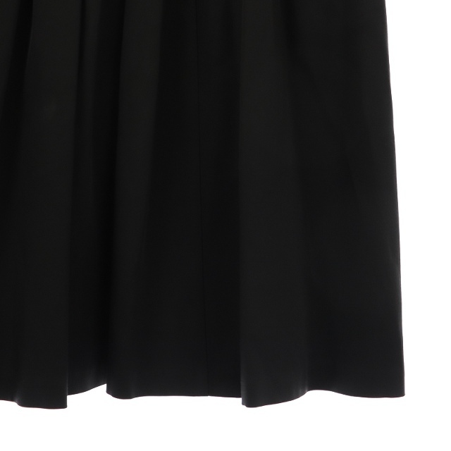LE CIEL BLEU(ルシェルブルー)のルシェルブルー ボリュームヘムフレアスカート ミモレ ロング S 黒 ブラック レディースのスカート(ロングスカート)の商品写真