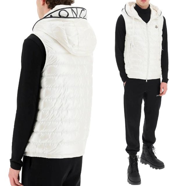2022?新作】 AKAISHI ホワイト MONCLER 21 - MONCLER ダウンベスト 3
