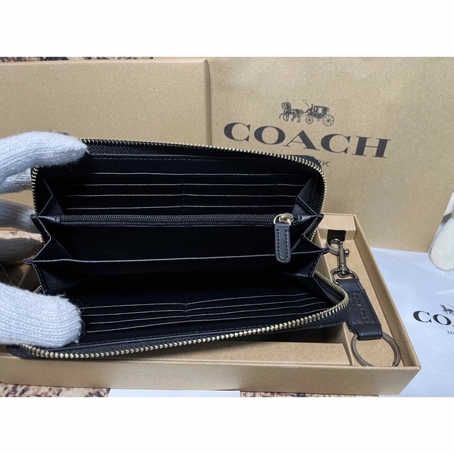 新品未使用 コーチ COACH F53637 長財布 ブラック - 長財布