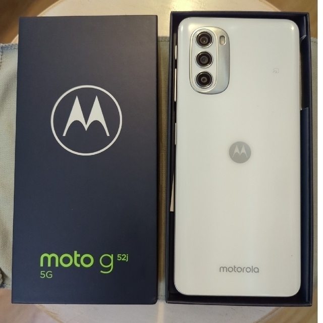 ANDROID(アンドロイド)のらっちょ様専用　motorola moto g52j 5G パールホワイト スマホ/家電/カメラのスマートフォン/携帯電話(スマートフォン本体)の商品写真