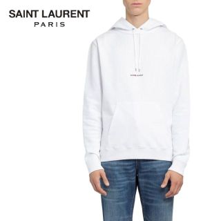 サンローラン(Saint Laurent)の送料無料 2 SAINT LAURENT PARIS サンローランパリ 677259 YB2PG 9000 ホワイト パーカー フーディ size S(パーカー)