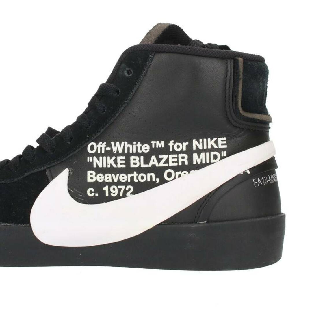 NIKE ナイキ ×OFF-WHITE BLAZER MID GRIM REAPER ブレーザーミッドグリムリーパー ミッドカットスニーカー ブラック AA3832-001 US6/24cm