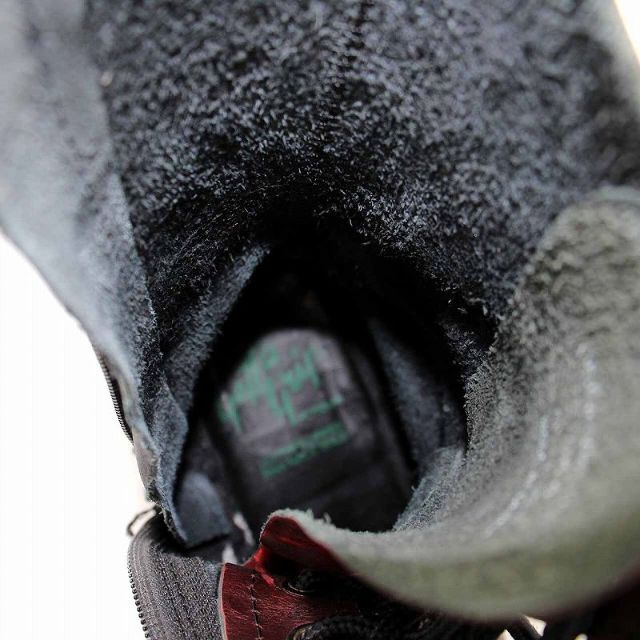 GETTA GRIP(ゲッタグリップ)のゲッタグリップ 10ホールブーツ レザー レースアップ 英国製 UK5 赤 黒 レディースの靴/シューズ(ブーツ)の商品写真