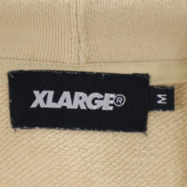 XLARGE(エクストララージ)のエクストララージ ロゴ刺繍 スウェットパーカー M ベージュ XLARGE 長袖 プルオーバー メンズ 【中古】  【230316】 メンズのトップス(パーカー)の商品写真