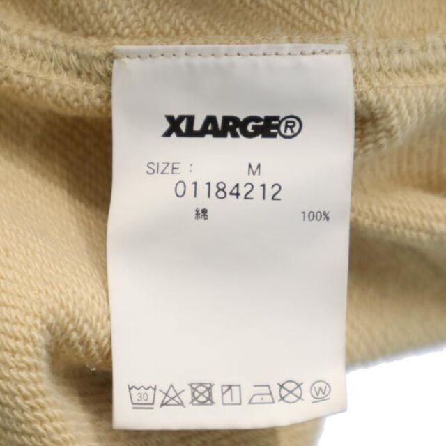 XLARGE - エクストララージ ロゴ刺繍 スウェットパーカー M ベージュ