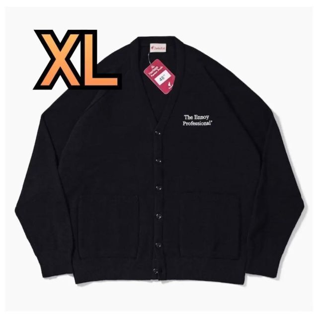 ennoy 川口春奈着BUTTON CARDIGAN ( BLACK) XLトップス