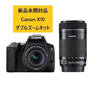 キヤノン(Canon)の2台セット 新品未開封 Canon EOS Kiss X10 ダブルズームキット(ミラーレス一眼)