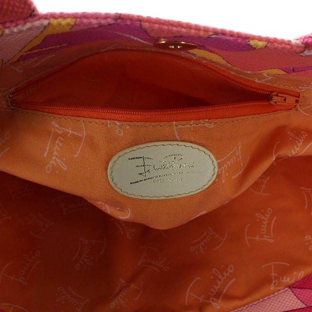 EMILIO PUCCI(エミリオプッチ)のエミリオプッチ EMILIO PUCCI トートバッグ キャンバス ピンク レディースのバッグ(トートバッグ)の商品写真