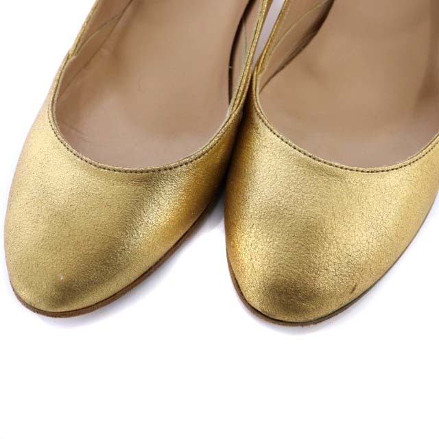 repetto(レペット)のレペット ストラップパンプス ラウンドトゥ 37 23.3cm ゴールド色 レディースの靴/シューズ(ハイヒール/パンプス)の商品写真