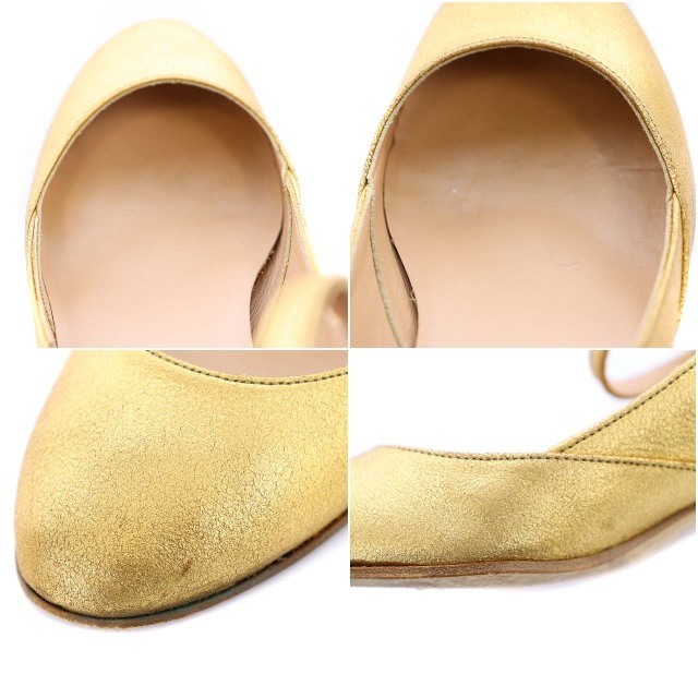 repetto(レペット)のレペット ストラップパンプス ラウンドトゥ 37 23.3cm ゴールド色 レディースの靴/シューズ(ハイヒール/パンプス)の商品写真