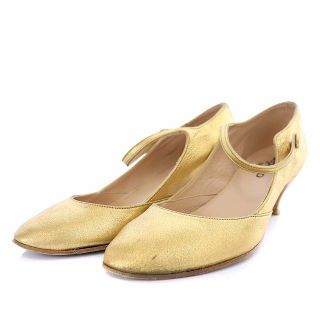 レペット(repetto)のレペット ストラップパンプス ラウンドトゥ 37 23.3cm ゴールド色(ハイヒール/パンプス)