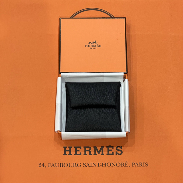 新品未使用 レア HERMES エルメス バスティア コインケース ブラック