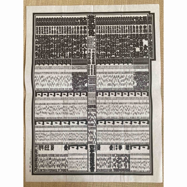 大相撲/番付表 平成5年　6枚セット スポーツ/アウトドアのスポーツ/アウトドア その他(相撲/武道)の商品写真