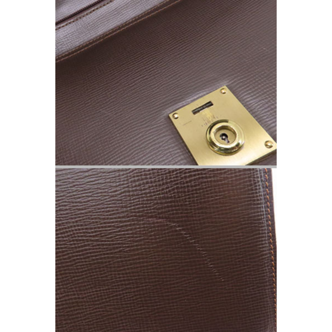 LOEWE(ロエベ)の外美品 ロエベ アナグラム ビジネスバッグ ブリーフケース 書類カバン ダークブラウン レザー  メンズのバッグ(ビジネスバッグ)の商品写真