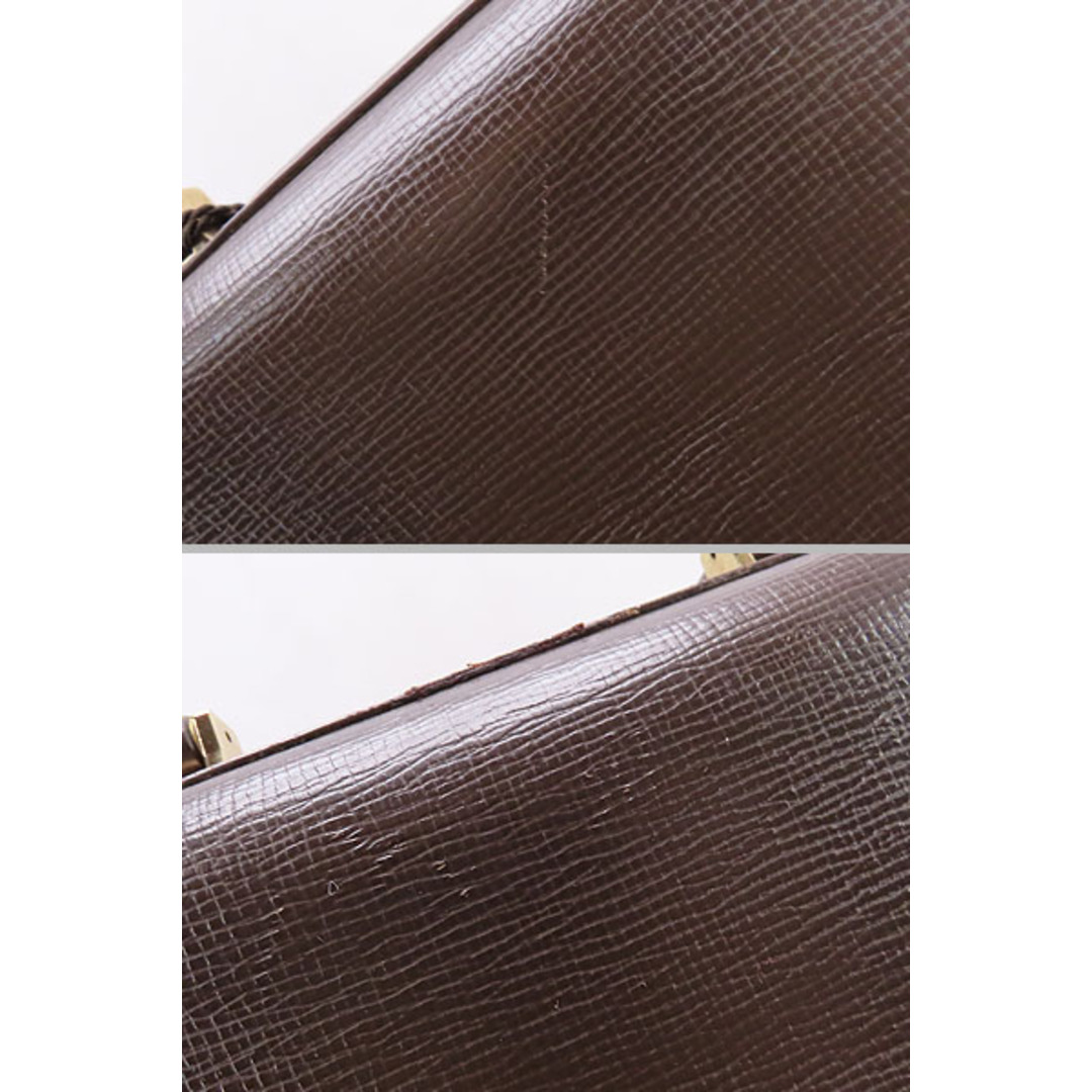 LOEWE(ロエベ)の外美品 ロエベ アナグラム ビジネスバッグ ブリーフケース 書類カバン ダークブラウン レザー  メンズのバッグ(ビジネスバッグ)の商品写真