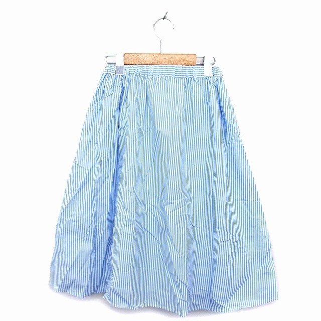 Ciaopanic(チャオパニック)のチャオパニック スカート フレア ロング ミモレ丈 コットン 綿 透け感 F 青 レディースのスカート(ロングスカート)の商品写真