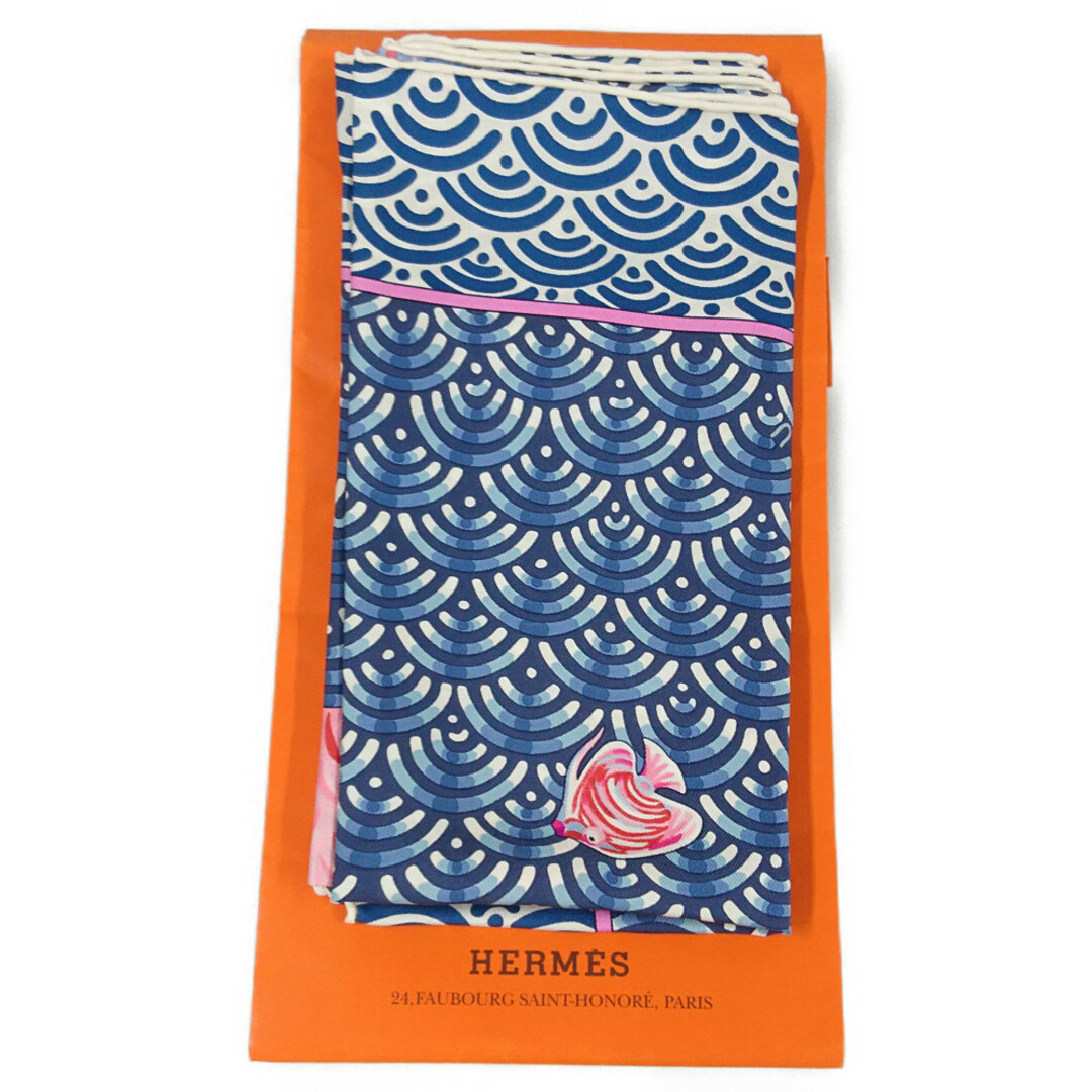 HERMES エルメス ソイド カレ ツイル シルク スカーフ カレ90 BATEAU FLEURI 正規品 / 30288 9