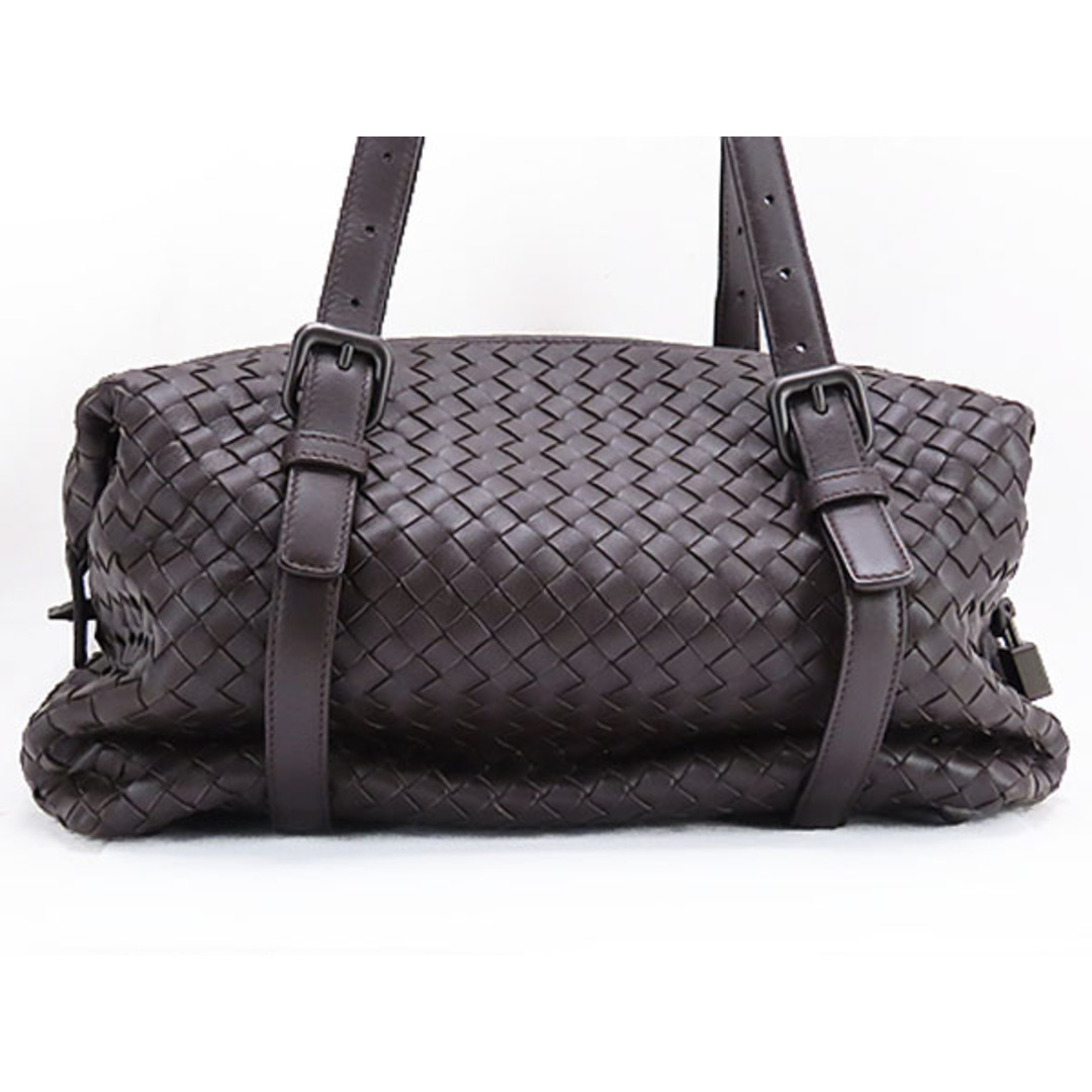 Bottega Veneta(ボッテガヴェネタ)の超美品 ボッテガ ヴェネタ イントレチャート モンテーニュ ミニボストンバッグ ハンドバッグ ダークブラウン ラムレザー 272801 レディースのバッグ(ボストンバッグ)の商品写真