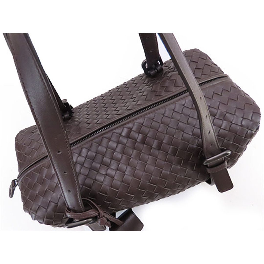 Bottega Veneta(ボッテガヴェネタ)の超美品 ボッテガ ヴェネタ イントレチャート モンテーニュ ミニボストンバッグ ハンドバッグ ダークブラウン ラムレザー 272801 レディースのバッグ(ボストンバッグ)の商品写真