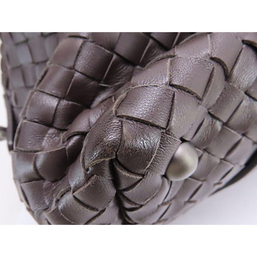 Bottega Veneta(ボッテガヴェネタ)の超美品 ボッテガ ヴェネタ イントレチャート モンテーニュ ミニボストンバッグ ハンドバッグ ダークブラウン ラムレザー 272801 レディースのバッグ(ボストンバッグ)の商品写真