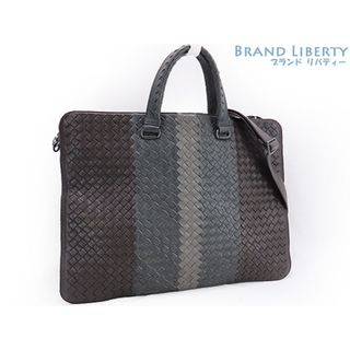 ボッテガヴェネタ(Bottega Veneta)のレア超美品 ボッテガ ヴェネタ イントレチャート 2WAY ブリーフケース ビジネスバッグ 書類かばん トリコロール 327668 (ビジネスバッグ)