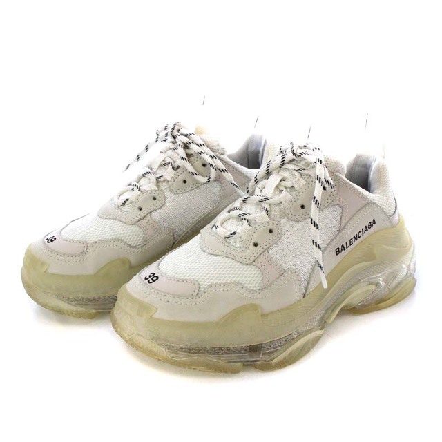 バレンシアガ トリプル S Clear Sole 39 白 544351-