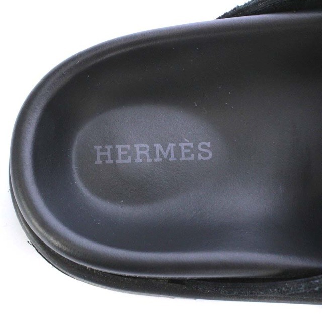 Hermes - エルメス HERMES ミュール ゴー ミュール Hロゴ スエード 36