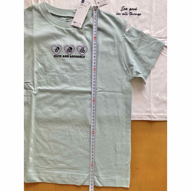 GU - 新品 150 GU Tシャツ2枚セット ホワイトグリーンの通販 by kikipu-'s shop|ジーユーならラクマ