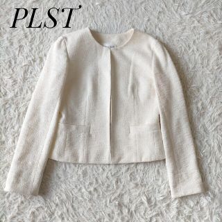 プラステ(PLST)の【プラステ】ノーカラージャケット S セレモニー 入学式 お仕事 オケージョン(ノーカラージャケット)