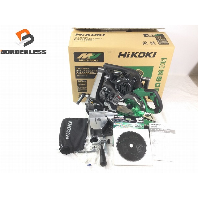 ☆未使用品☆HiKOKI ハイコーキ 36V 165ｍｍ コードレス卓上スライド丸のこ C3606DRB(K) (NN)本体のみ バッテリー、充電器別売り 68101