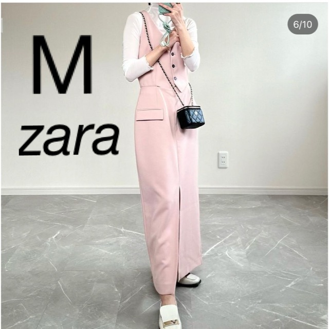 ZARA ベストエフェクト　ミディワンピース　M