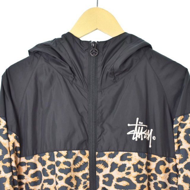 STUSSY(ステューシー)のSTUSSY ナイロンジャケット パーカー ブルゾン レオパード ヒョウ柄 M メンズのトップス(パーカー)の商品写真