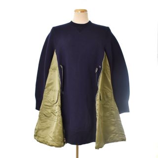 サカイ(sacai)のsacai Sponge Sweat Dress ワンピース 19-04779(ひざ丈ワンピース)