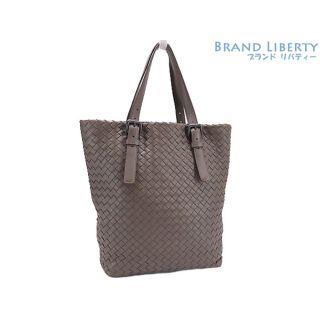 ボッテガヴェネタ(Bottega Veneta)の美品 ボッテガ ヴェネタ イントレチャート トートバッグ ショルダーバッグ ハンドバッグ グレーベージュ ラムレザー 270917(ショルダーバッグ)