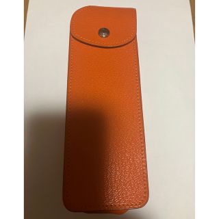 エルメス HERMES アニモーピクセル 筆箱 ステーショナリー ポーチ ペンケース キャンバス オレンジ 美品