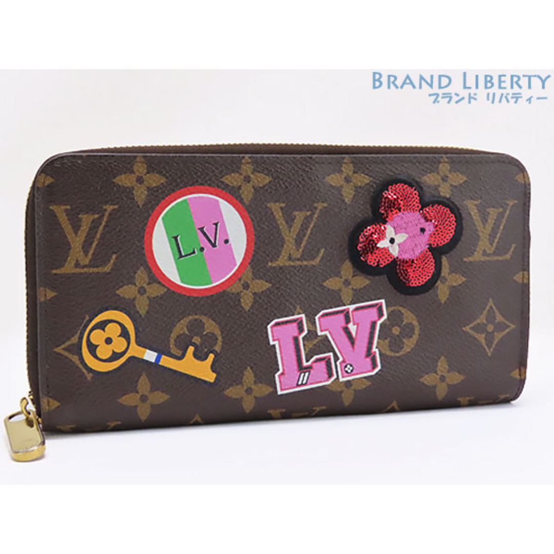 美品 ルイヴィトン モノグラム LV ストーリーズ パッチーズ コレクション ジッピーウォレット ラウンドファスナー長財布 M63392