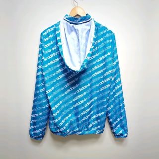 adidas - ☆adidas 折りたたみ フード付き 総柄 ロゴ ジップアップ ... ★adidas 折りたたみ フード付き 総柄 ロゴ ジップアップ ジャケット