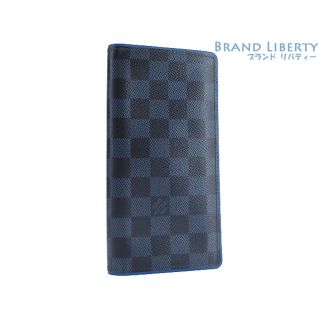 ルイヴィトン(LOUIS VUITTON)の新品同様 ルイヴィトン ダミエコバルト ポルトフォイユ ブラザ 二つ折り長財布 N63243(長財布)