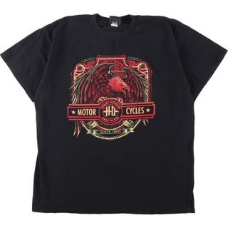 ハーレーダビッドソン(Harley Davidson)の古着 ハーレーダビッドソン Harley-Davidson 両面プリント モーターサイクル バイクTシャツ メンズM /eaa321586(Tシャツ/カットソー(半袖/袖なし))