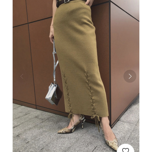 AMERI アメリ LACE UP KNIT SKIRT ニットロングスカート