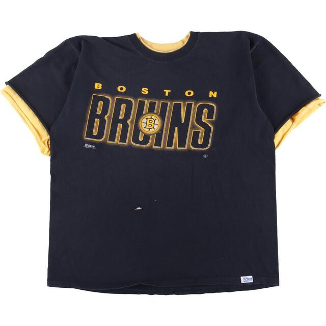 NHL Boston Bruins ボストンブルーインズ スポーツプリントTシャツ メンズL /eaa319863