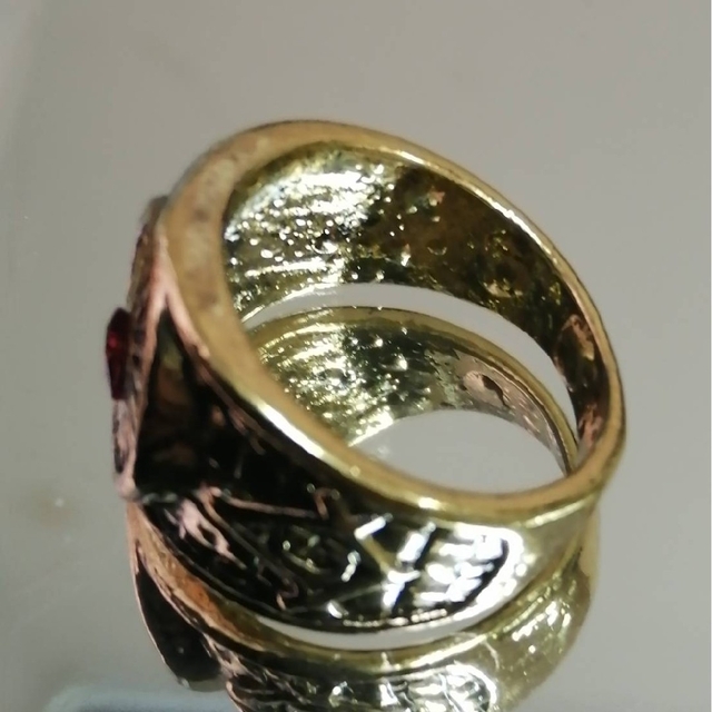【SALE】リング メンズ アクセサリー ゴールド 合金 金色 指輪 20号 レディースのアクセサリー(リング(指輪))の商品写真