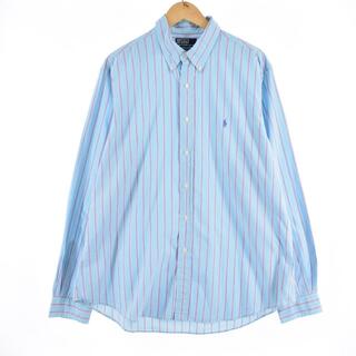 ラルフローレン(Ralph Lauren)の古着 ラルフローレン Ralph Lauren POLO by Ralph Lauren 長袖 ボタンダウンストライプシャツ メンズXL /eaa322577(シャツ)