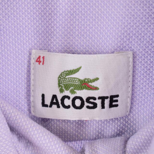 ラコステ LACOSTE オックスフォード 長袖 ボタンダウンシャツ 41 メンズM /eaa319834