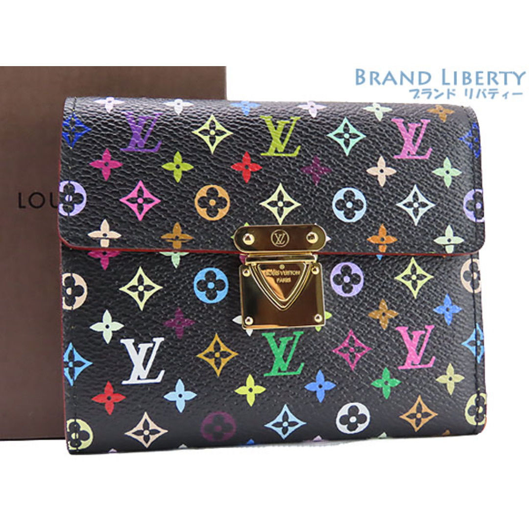 LOUIS VUITTON(ルイヴィトン)の超美品 ルイヴィトン モノグラムマルチカラー ポルトフォイユ コアラ 三つ折り財布 コンパクト財布 ノワール ブラック M58015 レディースのファッション小物(財布)の商品写真