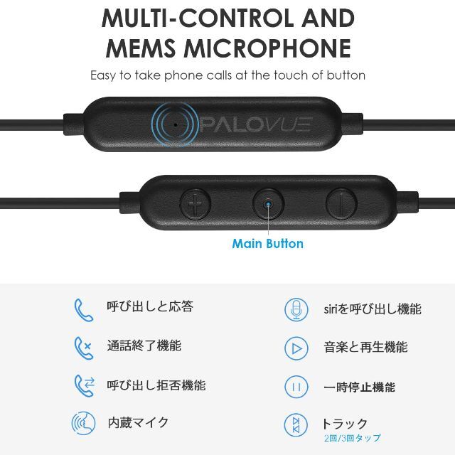 【色: ブラック】PALOVUE TypeC イヤフォン タイプ C ヘッドホン 4